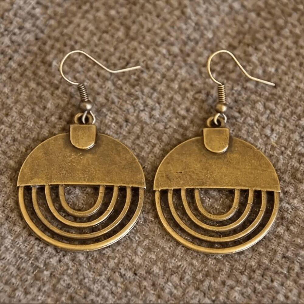 Boho Geometric Hoop Dangle Earrings